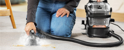 BISSELL SpotClean HydroSteam 3700E with stain tool attached