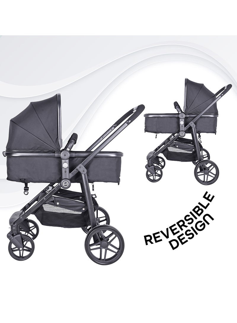 Tres Baby Stroller 3-in-1, Convertible Infant Stroller, Up to 22kg Capacity