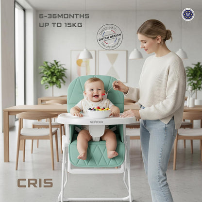 Neobreez CRIS Premium Baby High Chair, Adjustable Lightweight Easy Foldable, Capacity 5Kg