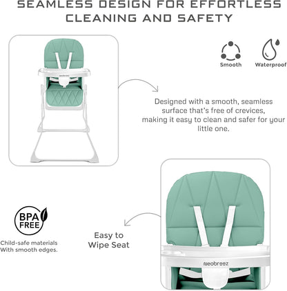 Neobreez CRIS Premium Baby High Chair, Adjustable Lightweight Easy Foldable, Capacity 5Kg