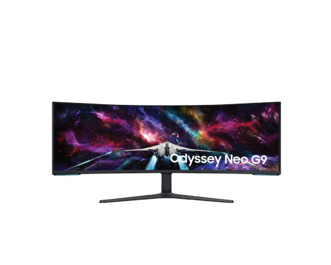 شاشة الألعاب المنحنية Samsung G95NC Odyssey Neo G9 المزدوجة بدقة Ultra HD 4K وتردد 240 هرتز، مقاس 57 بوصة LS57CG952NUXEN