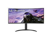 LG 34 Inch Curved Ultra Wide QHD 1440P HDR Free Sync Monitor, 160Hz Refresh Rate 34WP65C-B