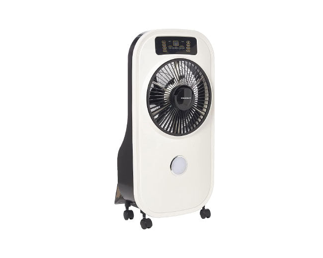 Olsenmark Rechargeable Mist Fan, 3 Speed Remote Settings, 360 Rotary Direction, Rechargeable 12v 6.5Ah Sealed Lead-Acid Battery OMF1762