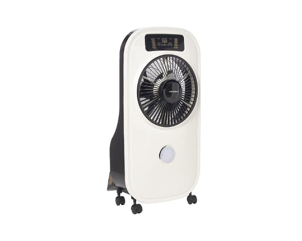 Olsenmark Rechargeable Mist Fan, 3 Speed Remote Settings, 360 Rotary Direction, Rechargeable 12v 6.5Ah Sealed Lead-Acid Battery OMF1762