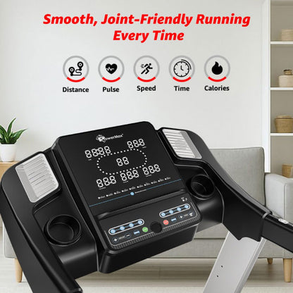 PowerMax Fitness TDA-125 SERIES 4.0HP Peak Motorized Electric Treadmill, LCD Display for Workout