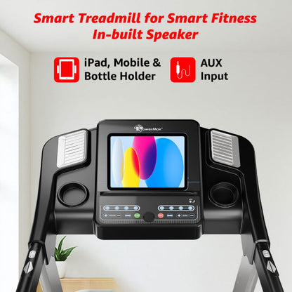 PowerMax Fitness TDA-125 SERIES 4.0HP Peak Motorized Electric Treadmill, LCD Display for Workout