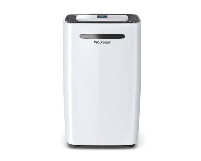 Pro Breeze 20L/Day Compressor Dehumidifier, Continuous Drainage, 24h Timer & Auto Defrost, Mould Remover & Moisture Absorber for Home Bathroom