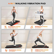 Sperax Walking Vibration Pad with Incline, 2.5HP Low Noise Under Desk Treadmill with App, Remote Control, 265 Lbs Capacity