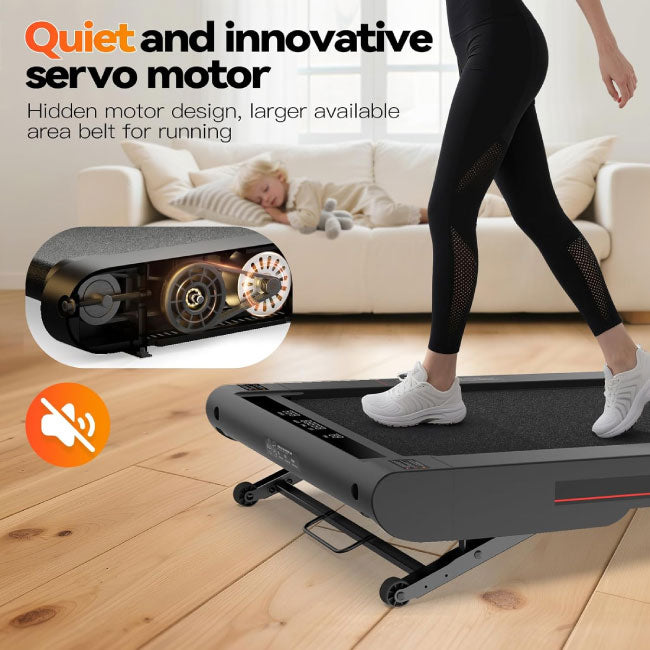 Sperax Walking Vibration Pad with Incline, 2.5HP Low Noise Under Desk Treadmill with App, Remote Control, 265 Lbs Capacity