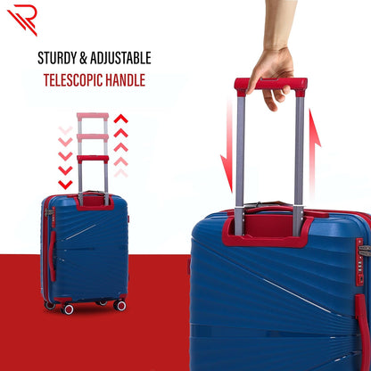 Reflection Classy PP Suitcase 28 Inch, 4 360° Wheels and TSA Lock, Hardshell Telescopic Handle