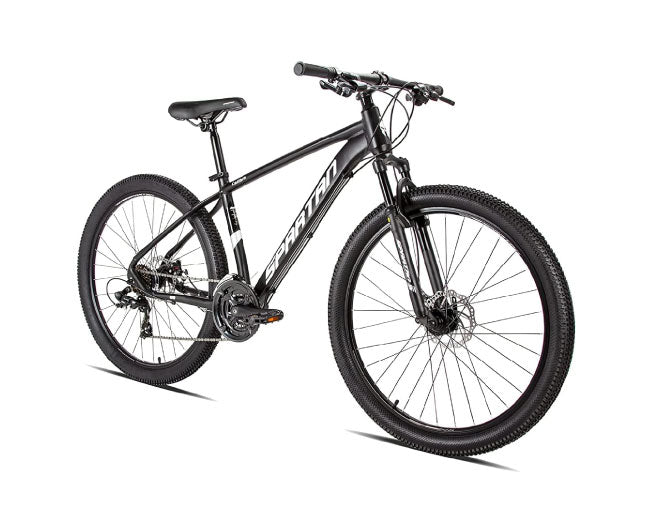 SPARTAN Calibre Hardtail Mountain Bicycle, Alloy Frame, Disc Brakes Shimano Shifters Charcoal Black