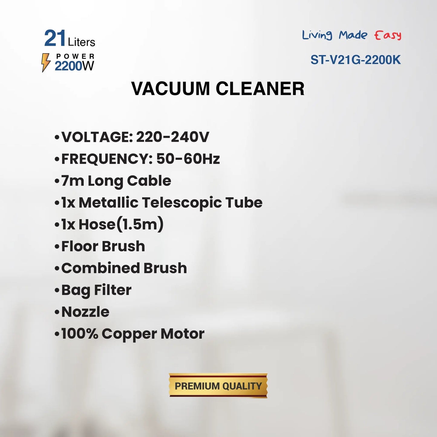 Star Track ST-V21G-2200K specifications infographic