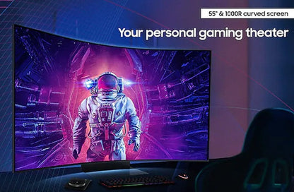 Samsung 55 Inch G97NC Odyssey Ark G9 2nd Gen Ultra HD 4K 165Hz Smart Curved Gaming Monitor