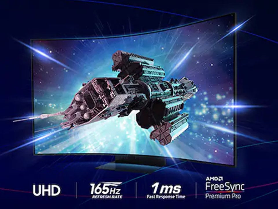 Samsung 55 Inch G97NC Odyssey Ark G9 2nd Gen Ultra HD 4K 165Hz Smart Curved Gaming Monitor