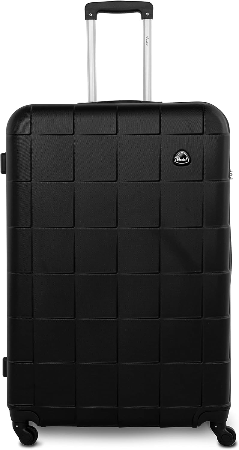 Senator Luggage Checked Bag 28 Inch, Hard-Shell Suit Case for Travel with 4 Spinner Wheels