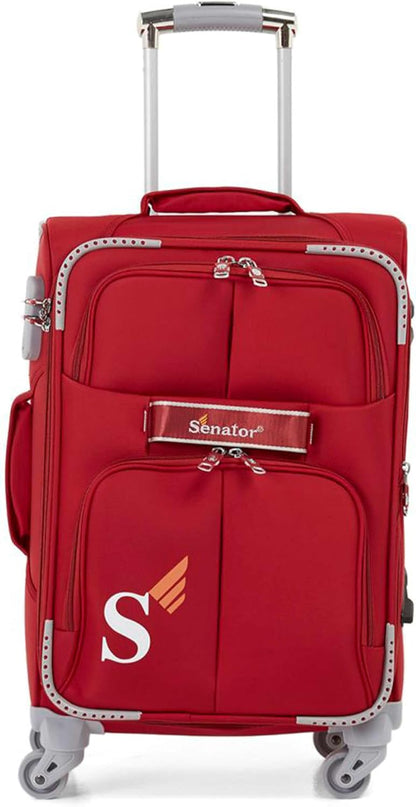 Senator Soft-Shell Luggage Bag 32 Inch, Expandable Lightweight Luggage with 4 Spinner Wheels