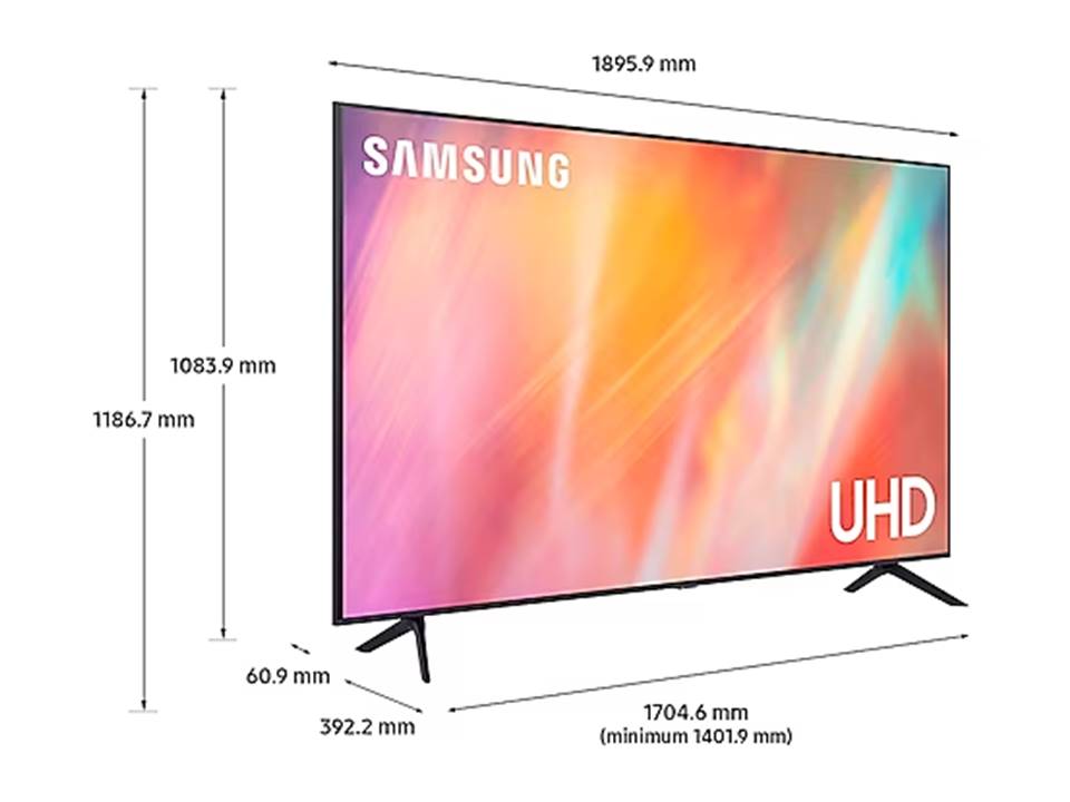 Samsung 85" AU7100 Crystal UHD 4K HDR Smart TV 85AU7100
