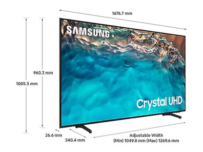 تلفزيون سامسونج الذكي 75 بوصة BU8005 كريستال UHD 4K HDR