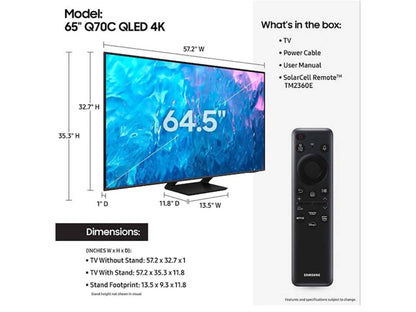 تلفزيون سامسونج الذكي 65 بوصة Q70C QLED 4K HDR