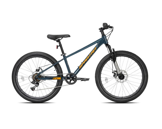 Spartan Maverick 24 Inch Mountain Bike, 7-Speed Gear System, Perfect for Kids and Teens