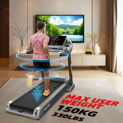 PowerMax Semi Auto Lubrication Treadmill with 3D Smart Touch Keys TDA-500