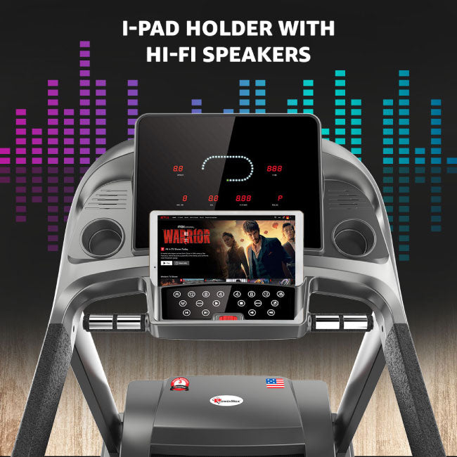 PowerMax Semi Auto Lubrication Treadmill with 3D Smart Touch Keys TDA-500