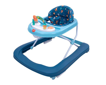 The Moon Stride Baby Walker with Music-Food Tray, Height Adjustable Child Walker 6-18 Months