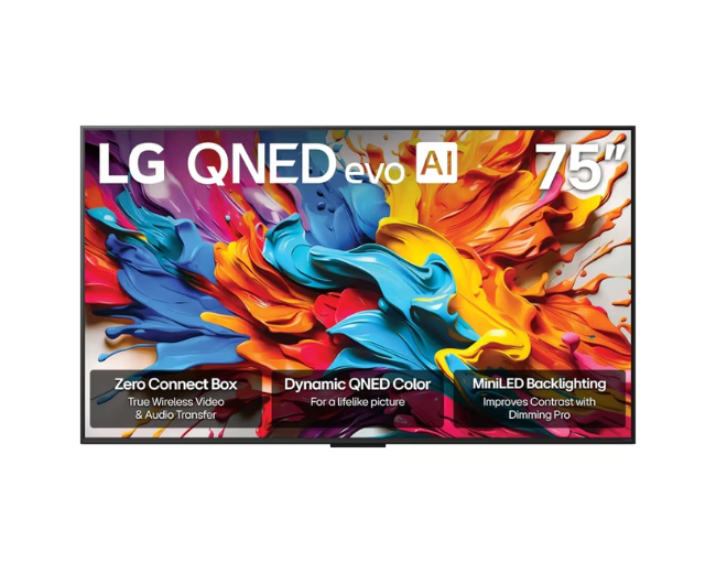 LG 75 Inch QNED9 evo AI MiniLED 4K 120Hz Smart TV 2025 75QNED9MA6A