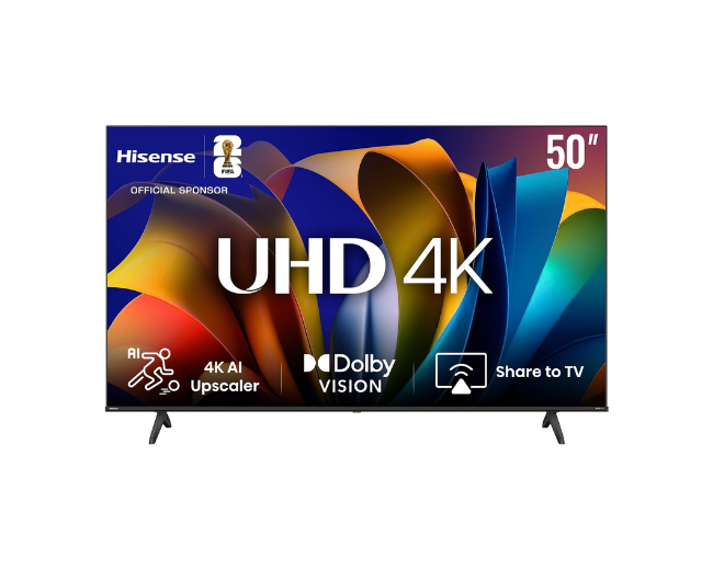 Hisense 50 Inch E6N 4K UHD Smart TV Dolby Vision Smooth Motion Game Mode Plus VIDAA OS 50E6N