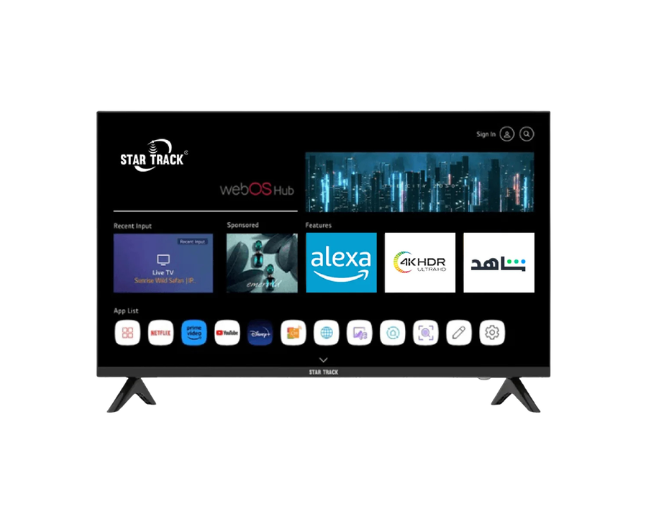 تلفزيون ستار تراك 65 بوصة 4K UHD HDR ذكي LED بنظام جوجل تي في ودولبي أتموس ST65KAZ2200
