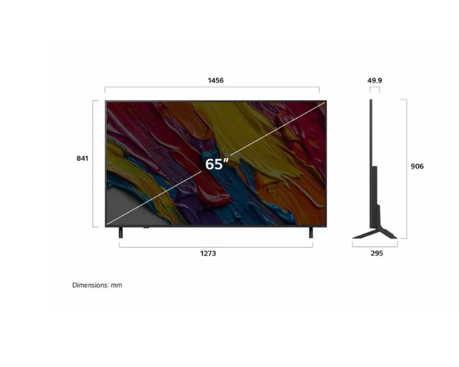 LG 65 Inch QNED82 4K QNED Smart TV with α7 AI Processor Gen8