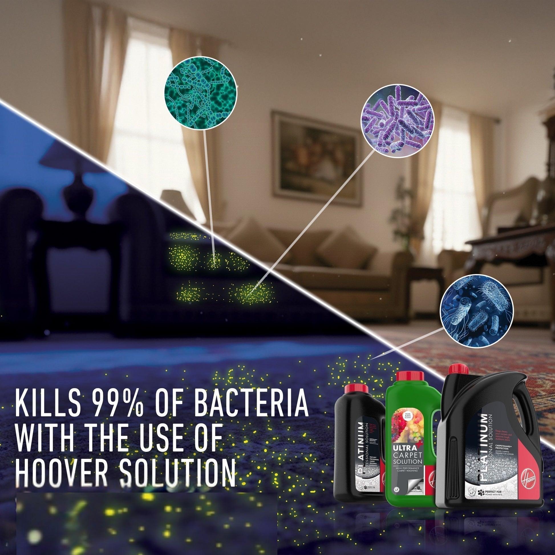 Hoover PowerDash HEATBLAST fast drying technology in use