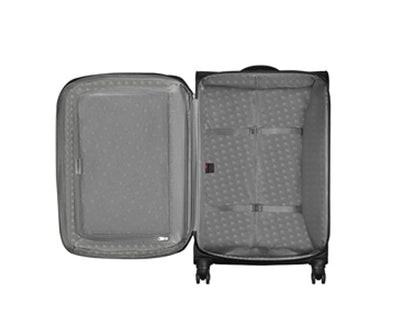 Wenger Vibrave 68cm Softcase Luggage Bag, 4 Double Wheel Expandable Luggage Trolley