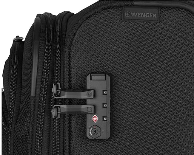Wenger Vibrave 68cm Softcase Luggage Bag, 4 Double Wheel Expandable Luggage Trolley