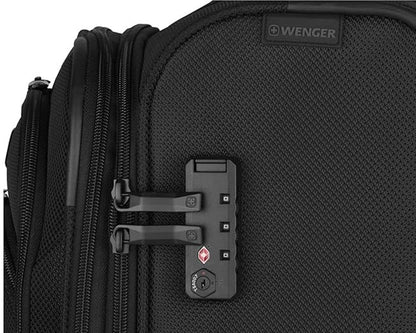 Wenger Vibrave 68cm Softcase Luggage Bag, 4 Double Wheel Expandable Luggage Trolley