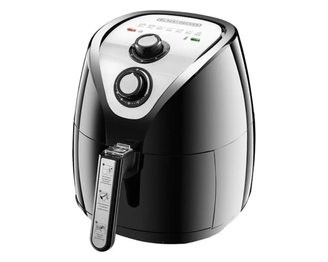 Black+Decker AF200-B5 Aero Air Fryer 2.5L - 1500W, Knob Control, 60-Min Timer