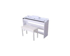 MegArya 88 Key Weighted Digital Piano with Hammer Action Keys and 3 Pedals A803 (Matte White)