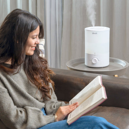 Levoit Dual 150 Humidifier in bedroom lifestyle setting