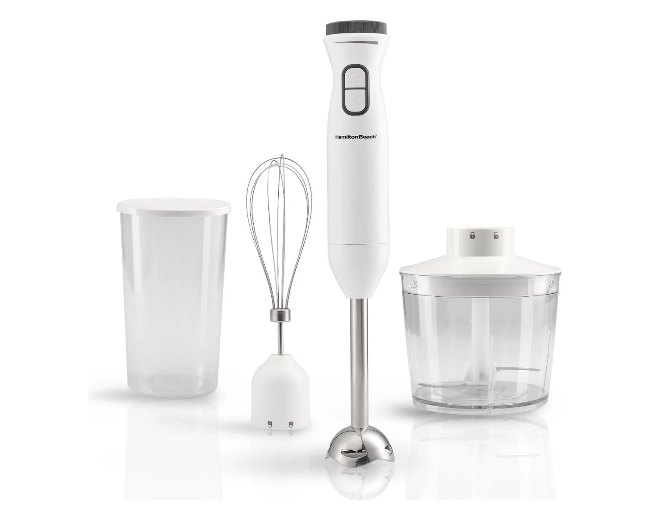 Hamilton Beach HB6040-ME 600W Hand Blender Set - Turbo Boost, 700ml Beaker, 500ml Chopper