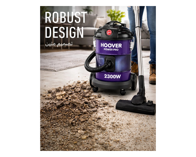 Hoover Power Pro HT85-T3-ME Drum Vacuum Cleaner - 2300W, 22L, Blower Function