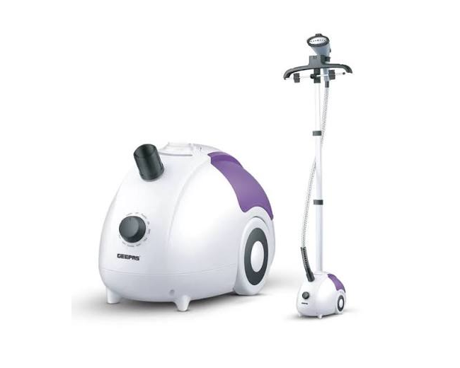Geepas Garment Steamer 2000W - 1.8L Tank, 11-Position Adjustable Pole