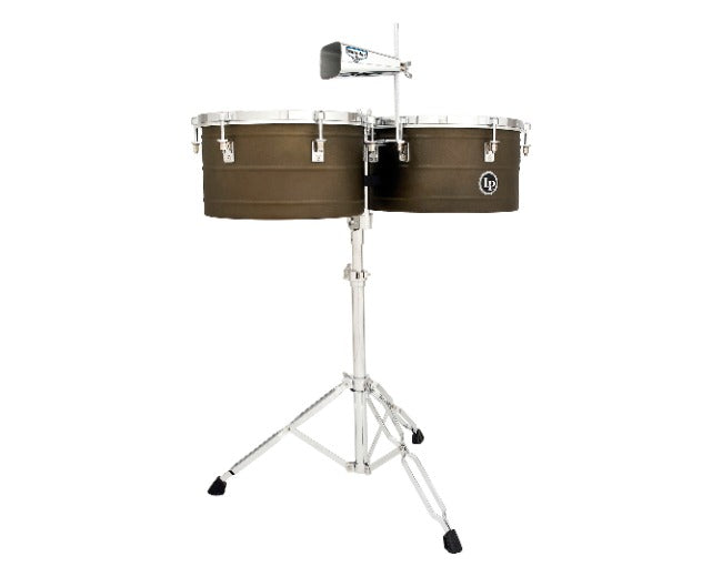 LP Latin Percussion Matador M258 14" & 15" Barrio Deep Shell Timbales with Stand