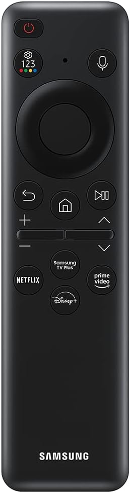 remote control of  the Samsung 75" QN95C 4K Neo QLED HDR Smart TV 