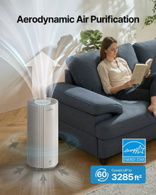 Coway Airmega 450 air purifier white cylindrical design